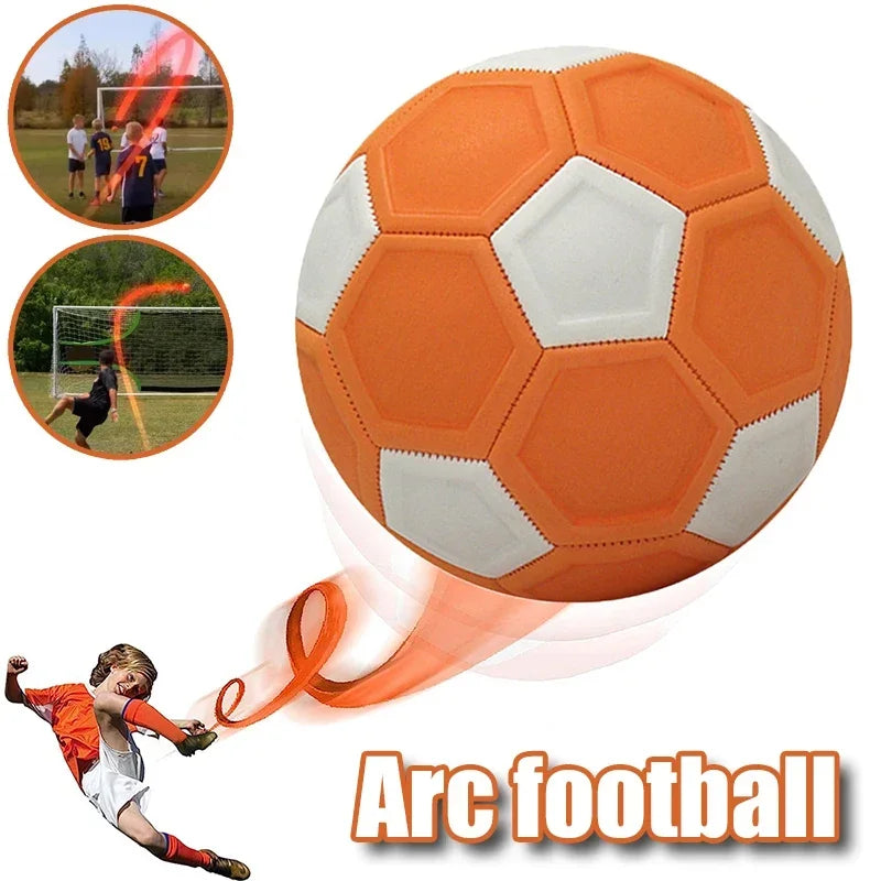 Arc Football Curve Trainer Ball – Master Curve Shots | Youth & Junior Football Training Toy (Orange & White