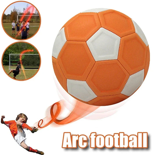 Arc Football Curve Trainer Ball – Master Curve Shots | Youth & Junior Football Training Toy (Orange & White
